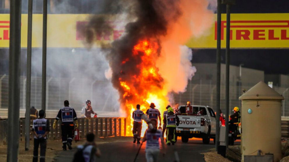 Romain Grosjean y el tremendo accidente que protagonizó en la Fórmula 1