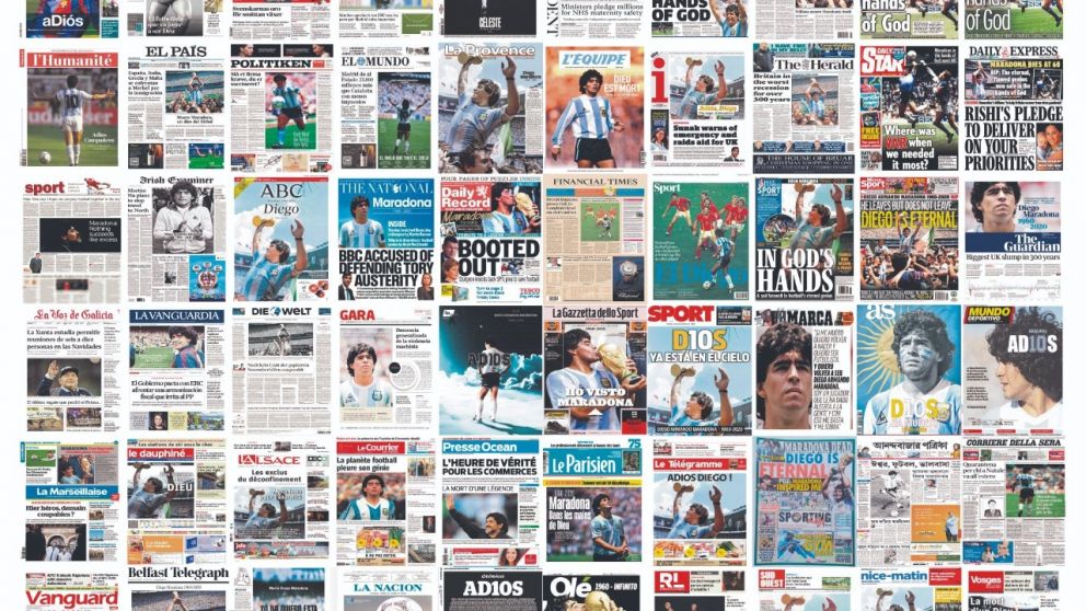 "Celestial": Maradona es Dios en las tapas del mundo
