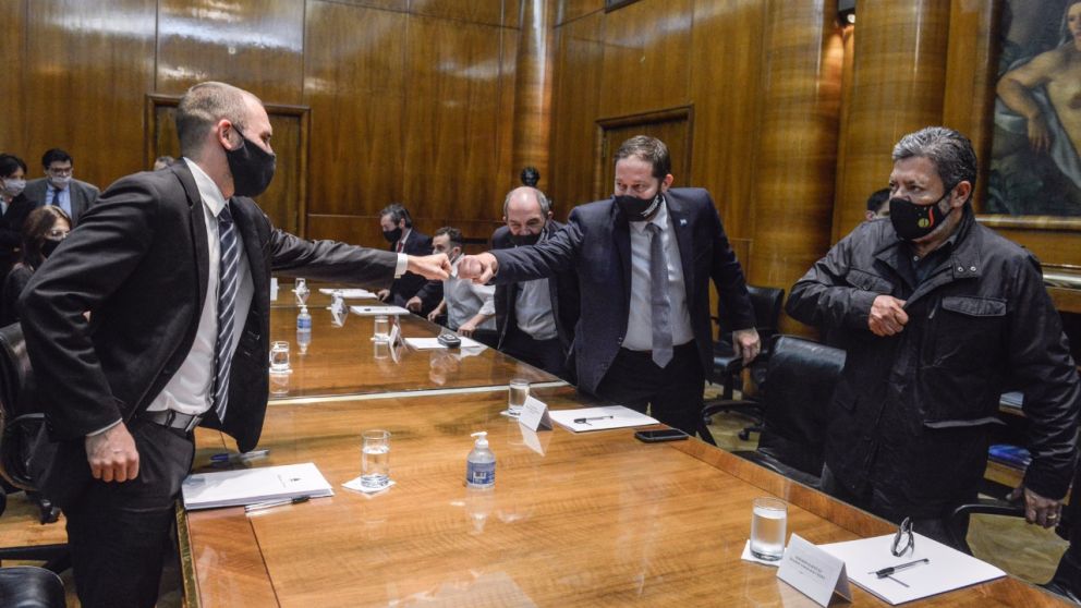 Szczech en la última reunión con Martín Guzmán