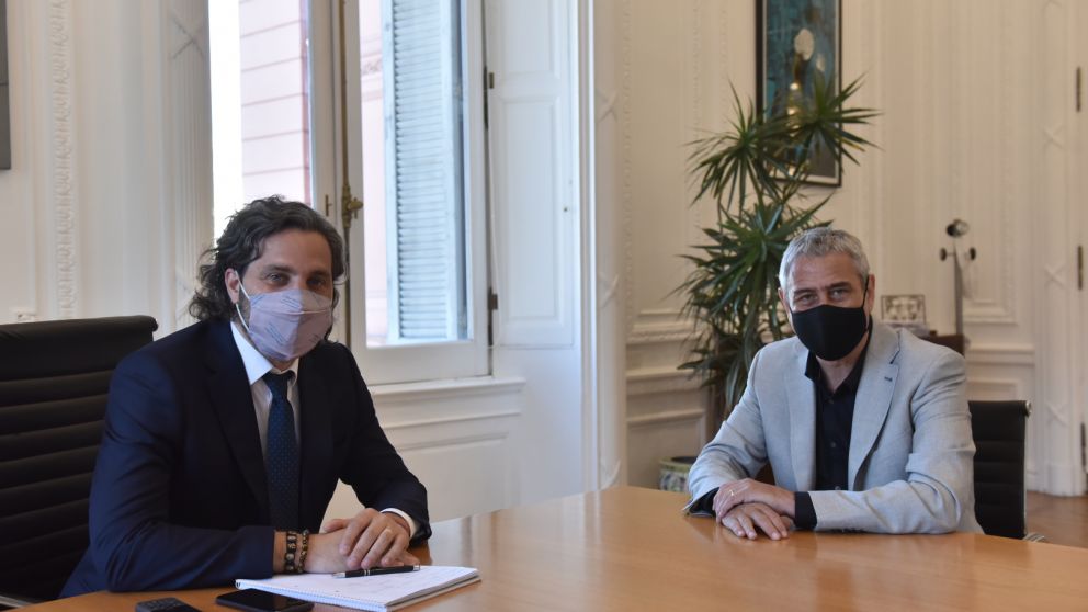 Cafiero y Ferraresi en Casa Rosada. El ministro entrante se reunirá el viernes con María Eugenia Bielsa