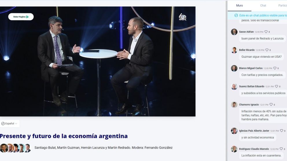 Los comentarios de los ejecutivos respaldaron a Lacunza y criticaron a Guzmán