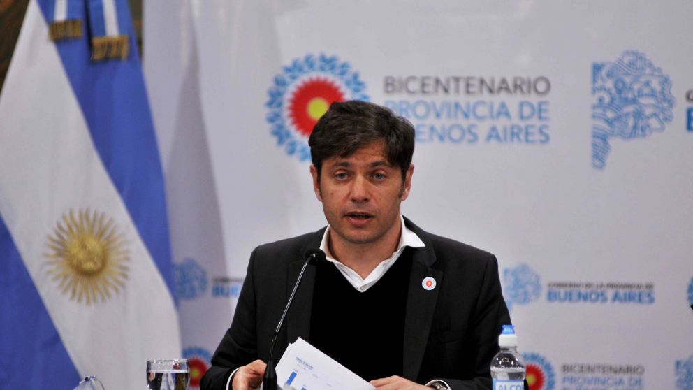Telam, La Plata, 1 de septiembre de 2020: El gobernador Axel Kicillof, realizó el anuncio del plan de reactivación productiva para la provincia de Buenos Aires, acompañado por los ministros: Augusto Costa, Producción; Mara Ruiz Malec , Trabajo; Agustín Si