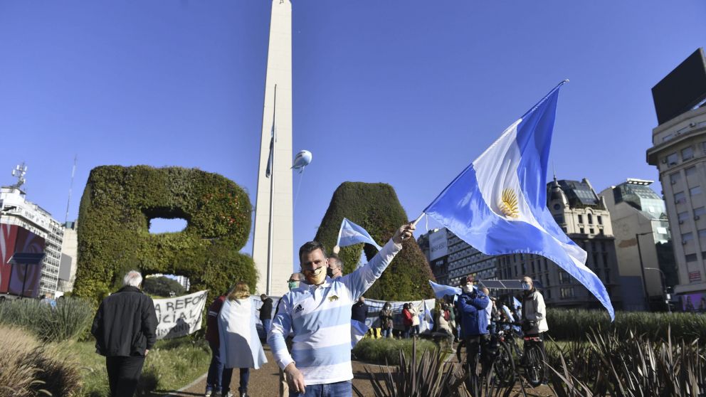 El Obelisco porteño fue el principal punto de concentración de la marcha