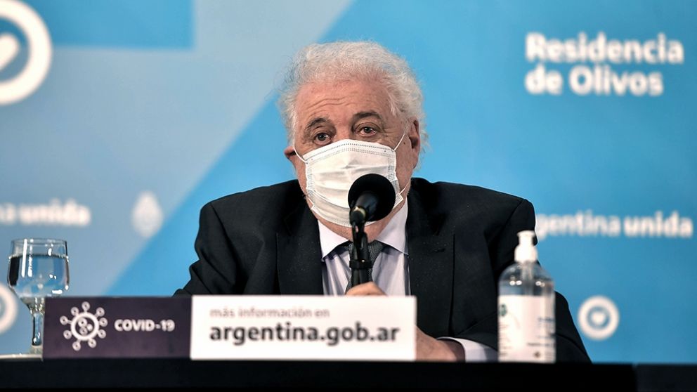 González García estuvo presente en el anuncio de la producción local de la vacuna el miércoles en Olivos