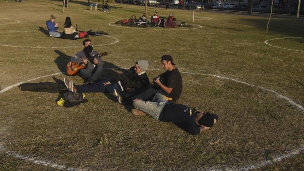 Parques demarcados en Rosario. Aún no se sabe cómo será en Buenos Aires.