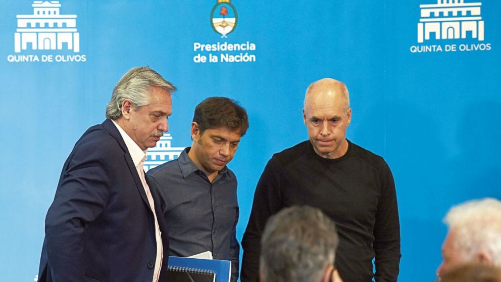 Alberto, Kicillof y Larreta