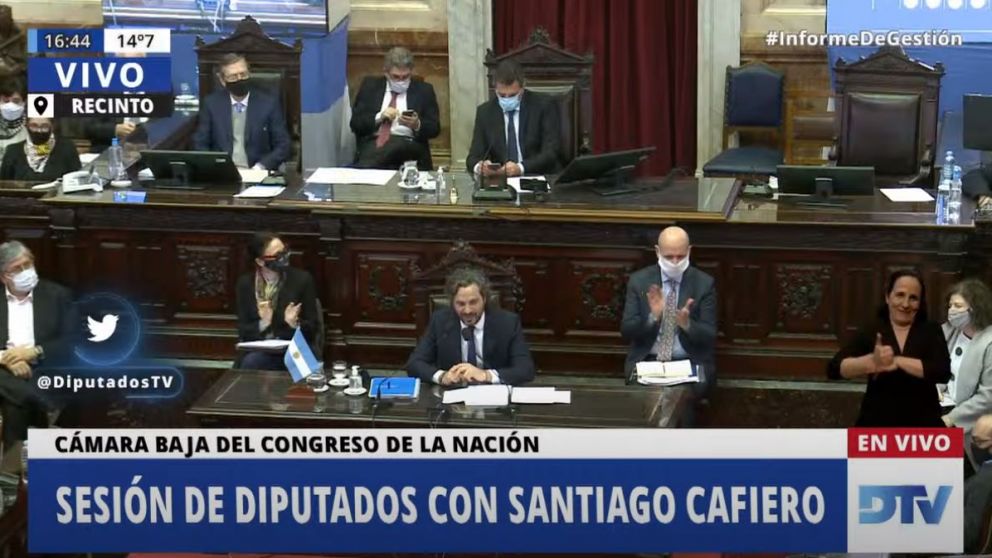 El jefe de Gabinete realizó esta tarde su primer informe de gestión ante la Cámara baja