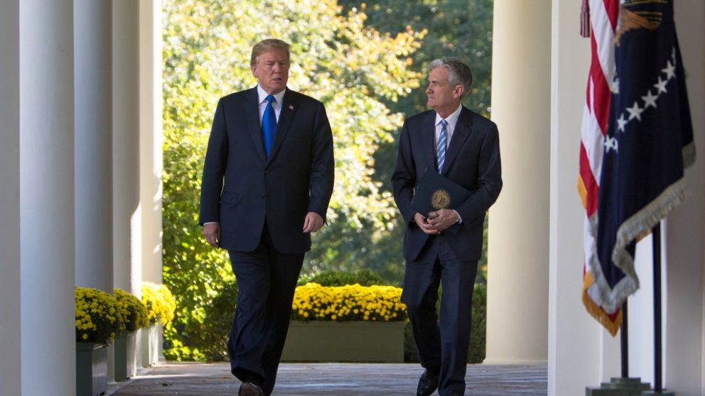 El presidente Donald Trump y Jerome Powell, una relación siempre tirante