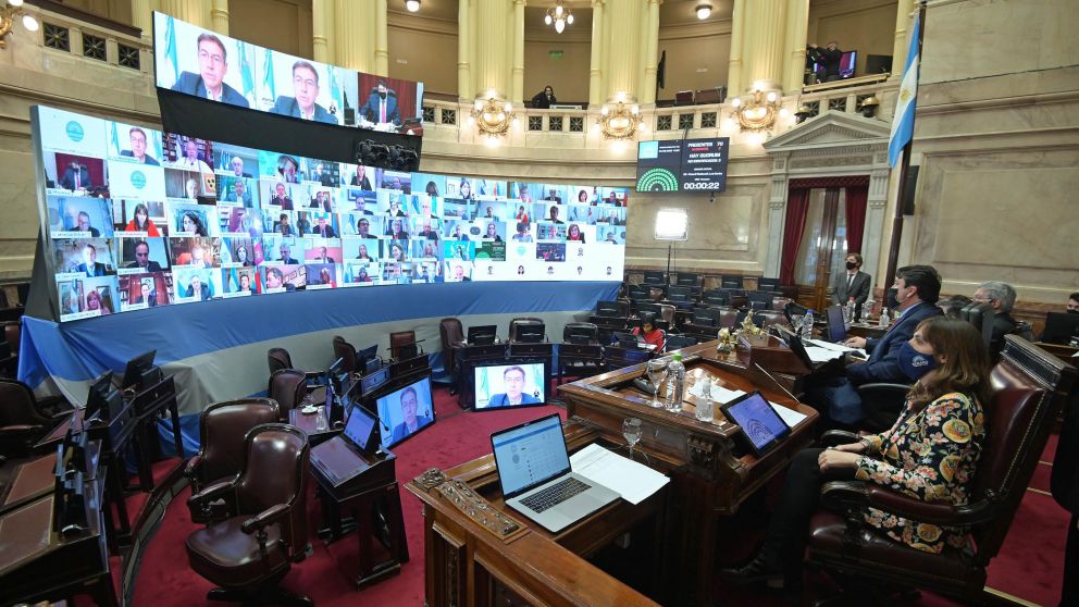 Cristina extendió las sesiones virtuales en el Senado