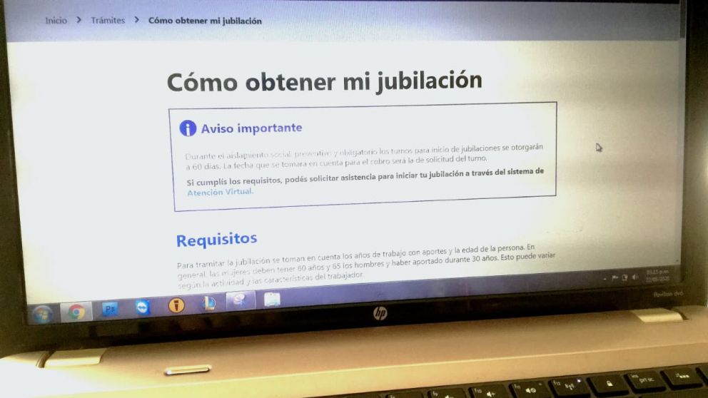 Cómo tramitar una jubilación desde la Atención Virtual de Anses durante la cuarentena