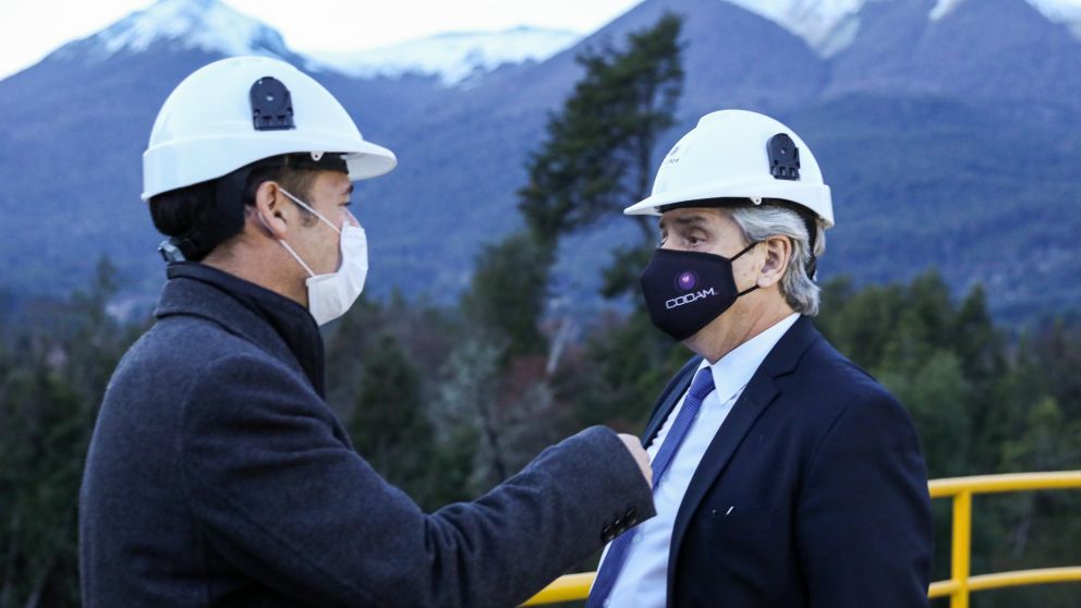 El Presidente inauguró una planta de tratamiento de líquidos cloacales en Neuquén