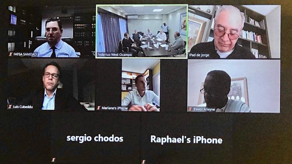 La reunión virtual entre la CGT y el Fondo Monetario se realizó a través de la plataforma Zoom