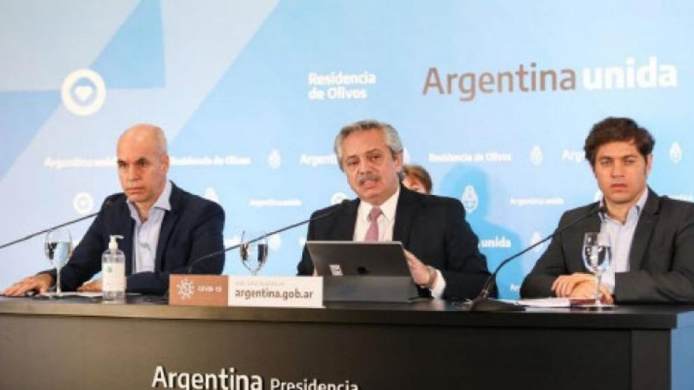 Los gobernadores de Ciudad y Provincia secundaron al Presidente al anunciar la extensión de la cuarentena