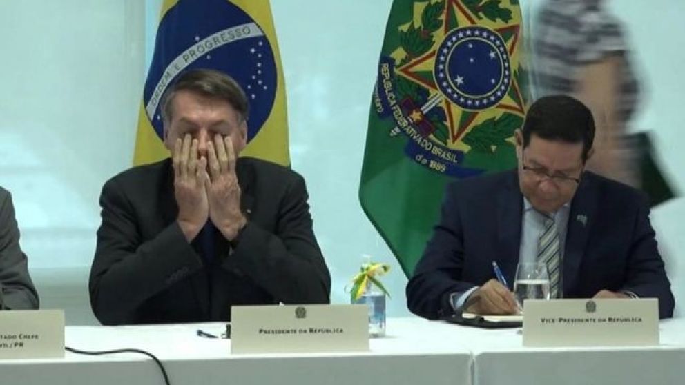 En el video publicado por la Corte Suprema se va a Jair Bolsonaro insultando a los prefectos de Río y Sao Paulo