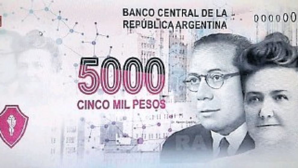 El diseño del billete de cinco mil pesos incluye a Cecilia Grierson y Ramón Carrillo