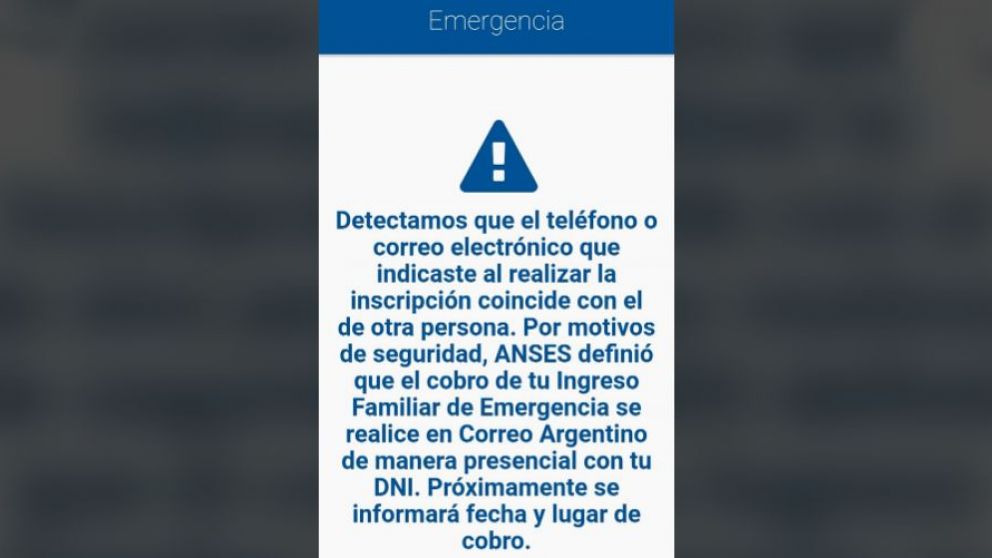 Problemas para cobrar el bono del IFE por n�mero de tel�fono o correo electr�nico