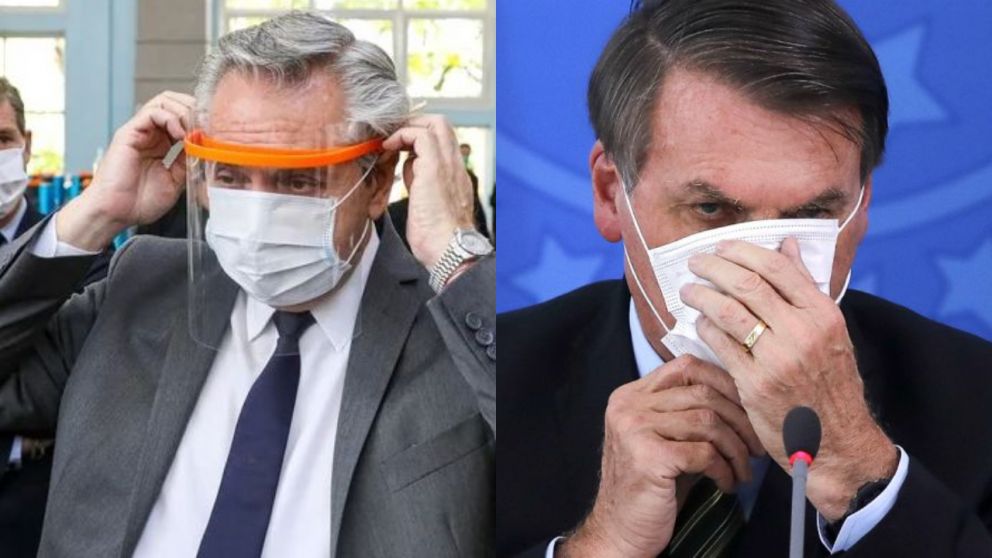 Mientras Alberto Fernández se unió a los gobernadores e intendentes, Bolsonaro se distanció de su partido