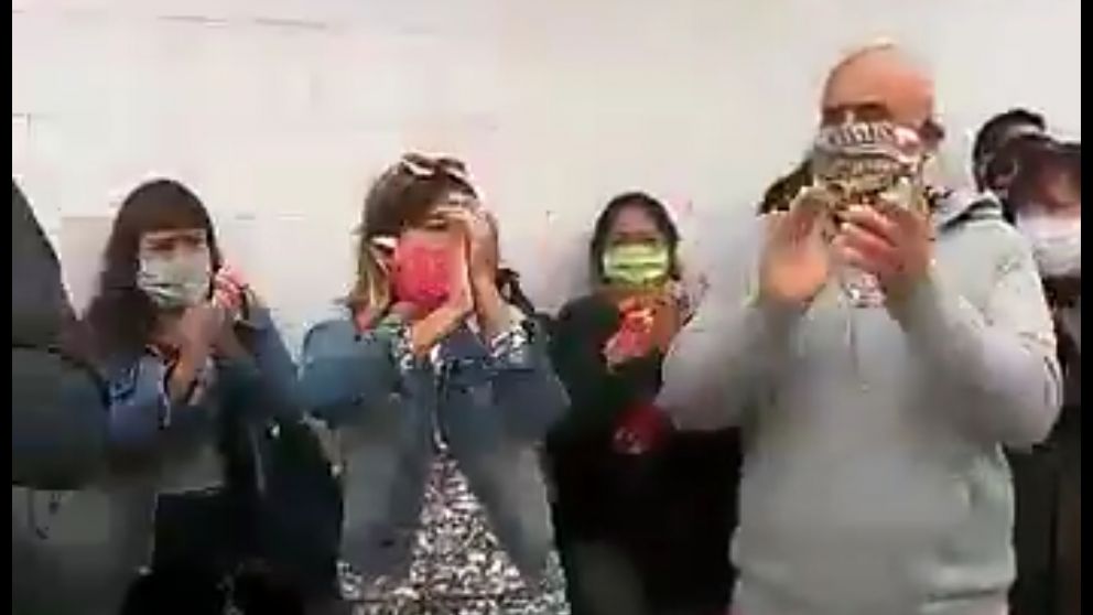 Protesta de trabajadores de La Nirva