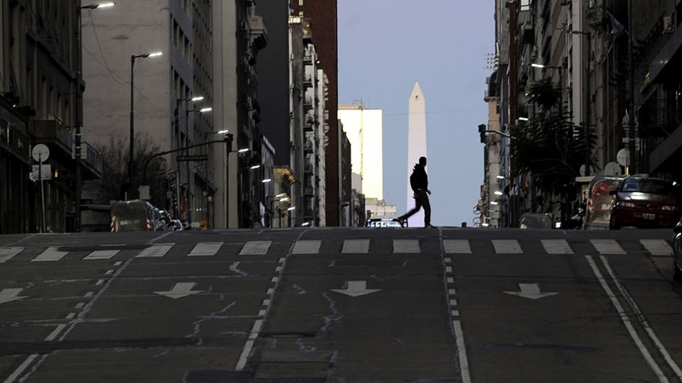 Las calles vacías en Buenos Aires por el cumplimiento de la cuarentena