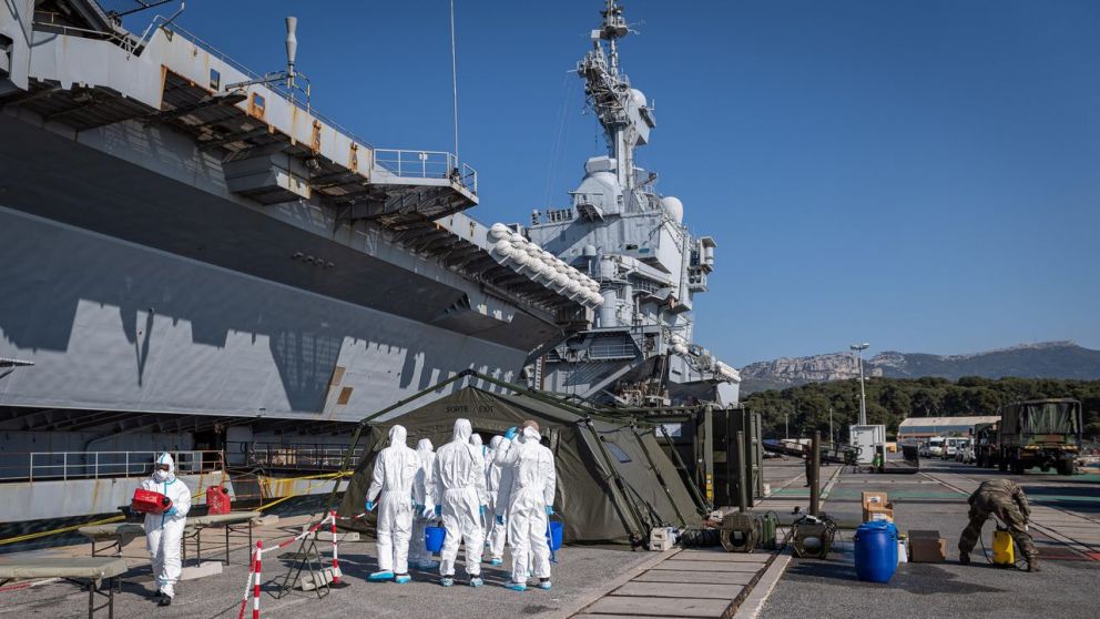 El Charles de Gaulle abandonó su base el 21 de enero y el 7 de abril reportó los primero casos