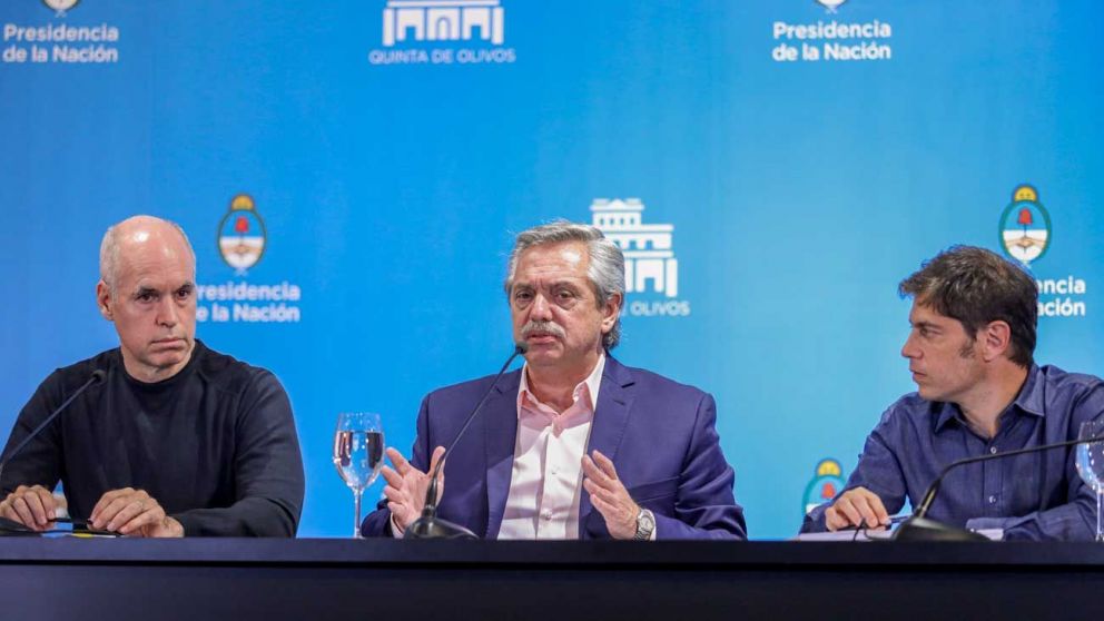 Larreta, Fernández y Kicillof