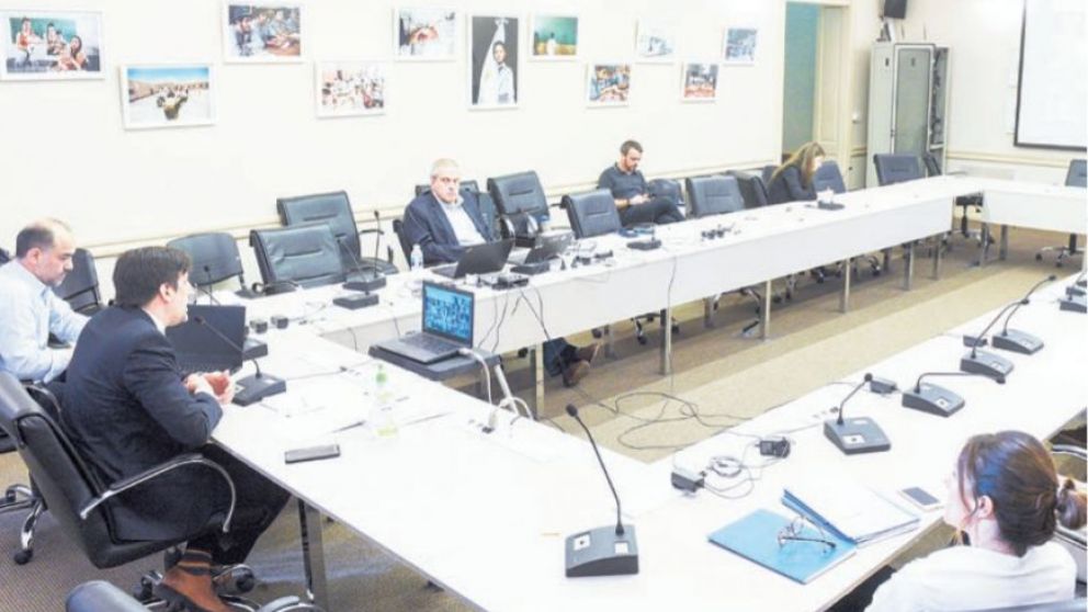 El ministro de Educación durante la teleconferencia