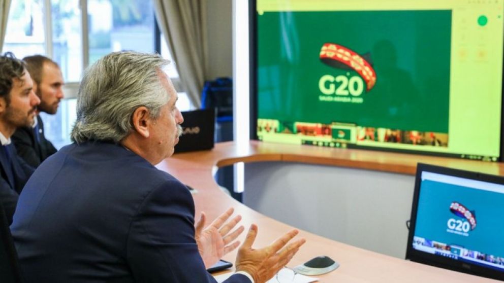 Alberto Fernández participó de la cumbre virtual del G-20