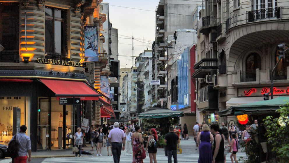 Peatonal Florida en el tercer puesto de la región. El metro cuadrado se ubica en los 60 dólares por mes