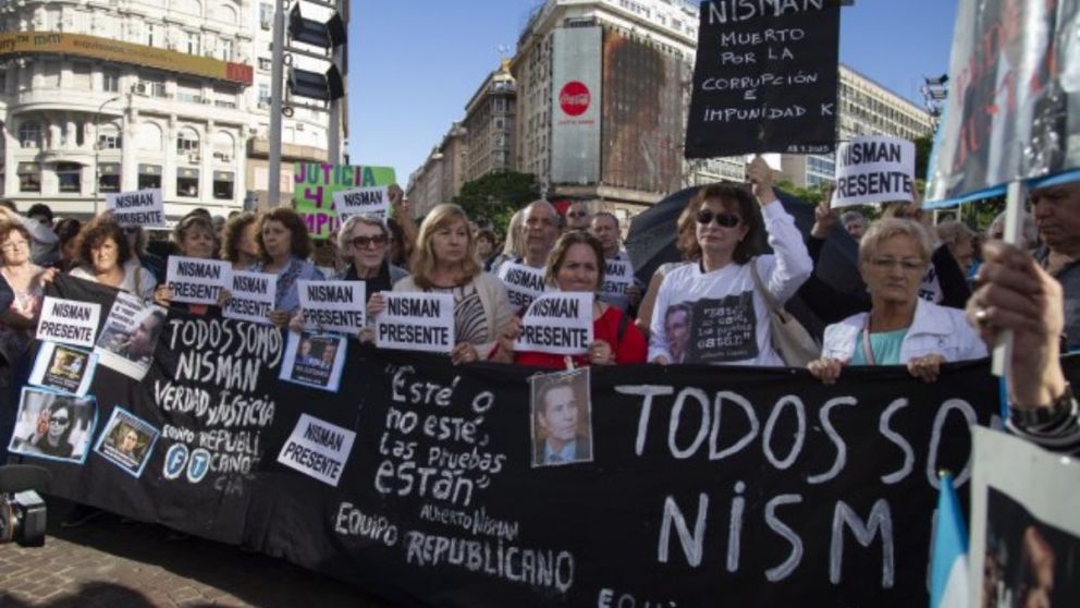 La marcha de 2019 solo reunió a una pequeña cantidad de gente en el Obelisco