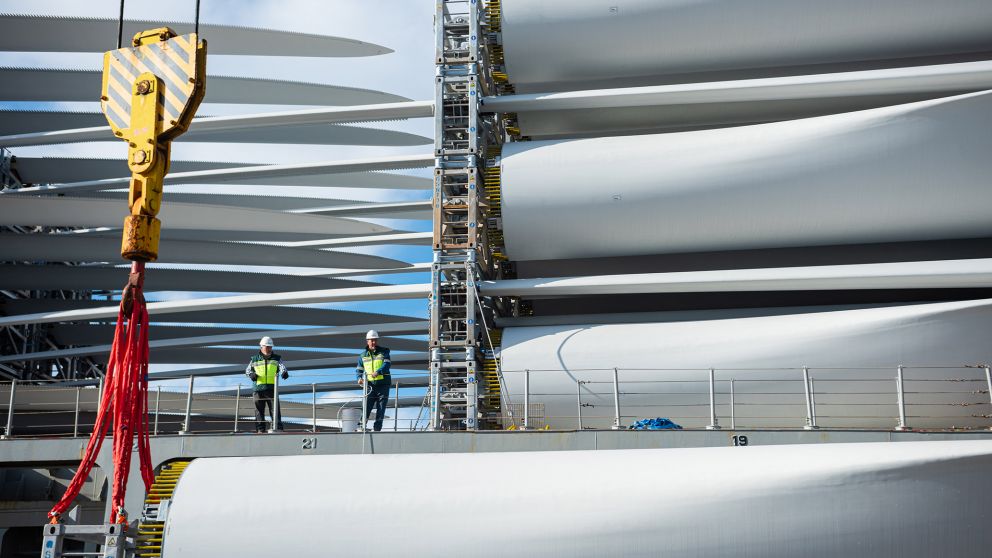 Están llegando 33 aspas y 40 tramos de torre