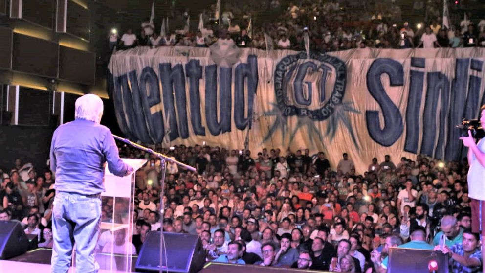 Moyano cerró ayer un acto de la Juventud Sindical