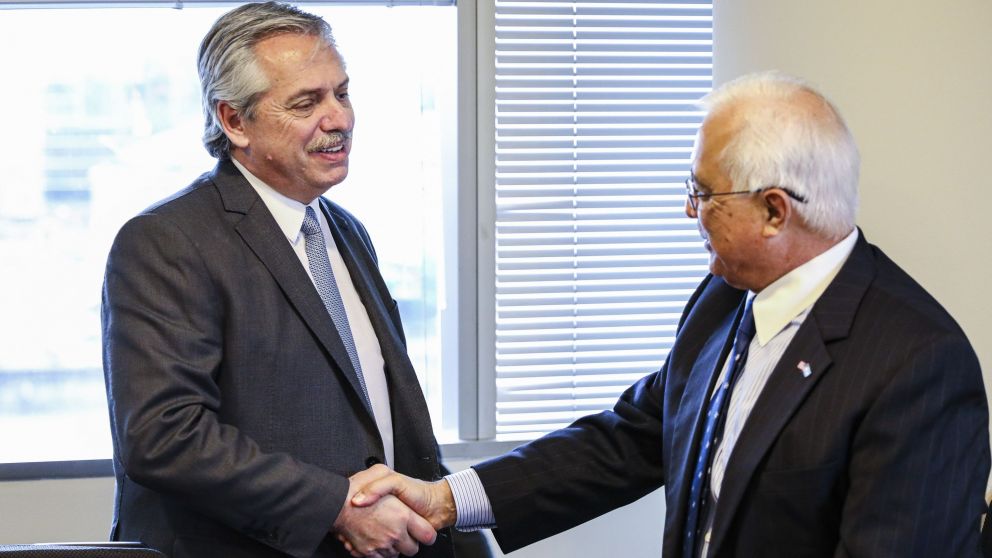 Tras la fuerte declaración sobre el fondo, Alberto recibió a Prado