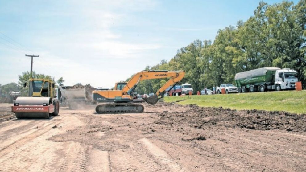 Las tareas preliminares en la ruta nacional 5