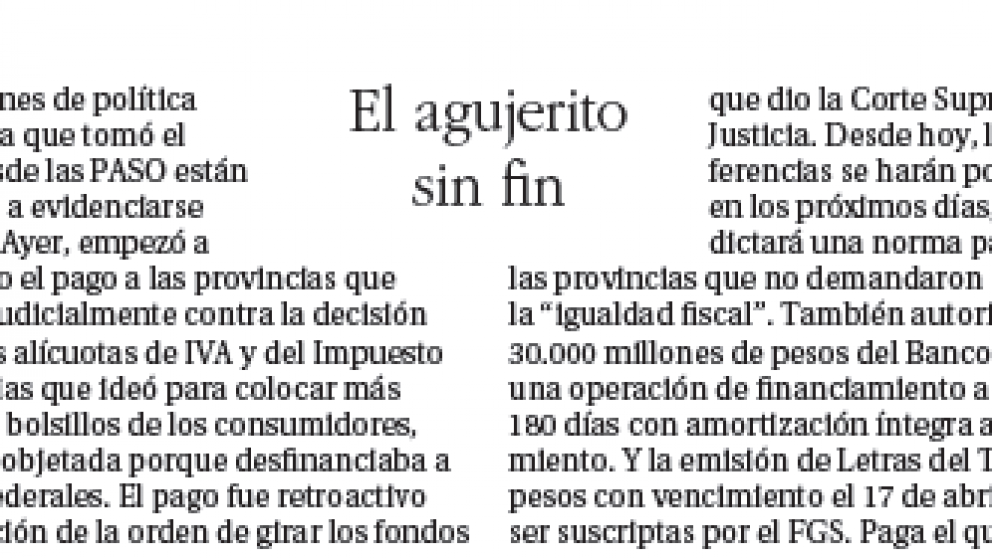 El agujerito sin fin