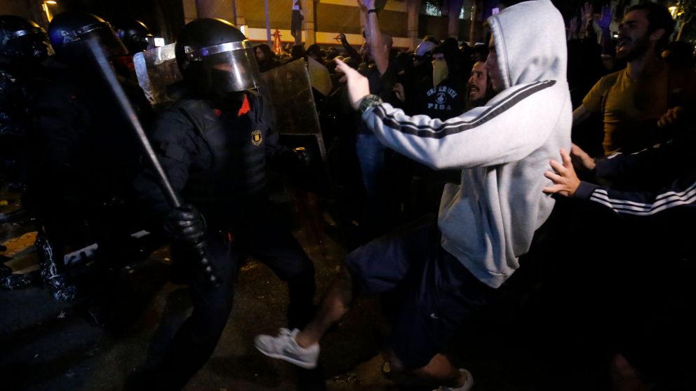 La situación de violencia que extendió de Barcelona hacia otras ciudades de Cataluña