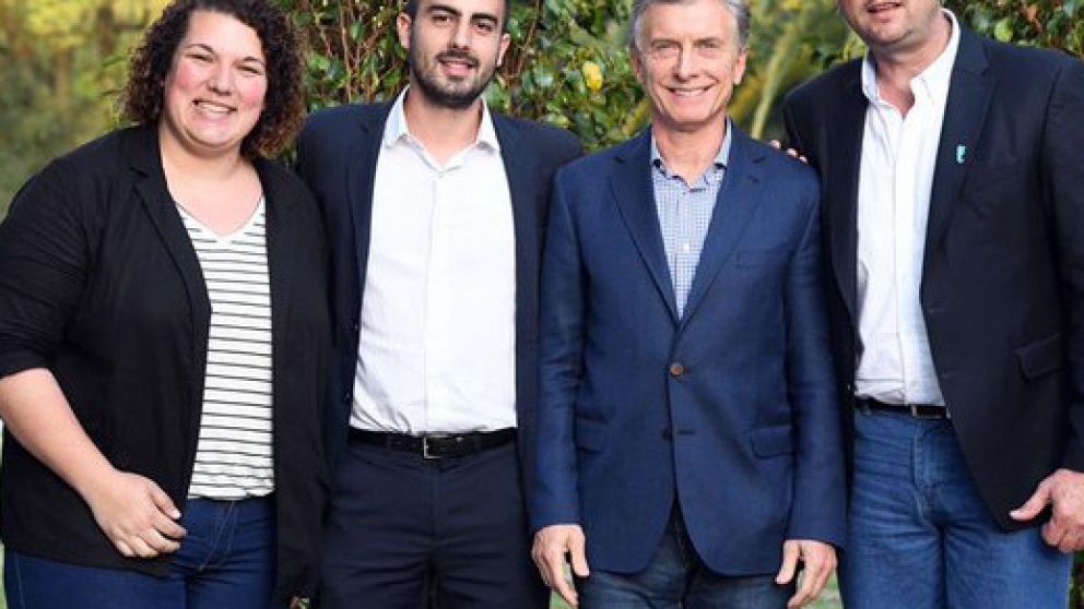 Macri, junto a Rezinovsky, Mraida y Hein