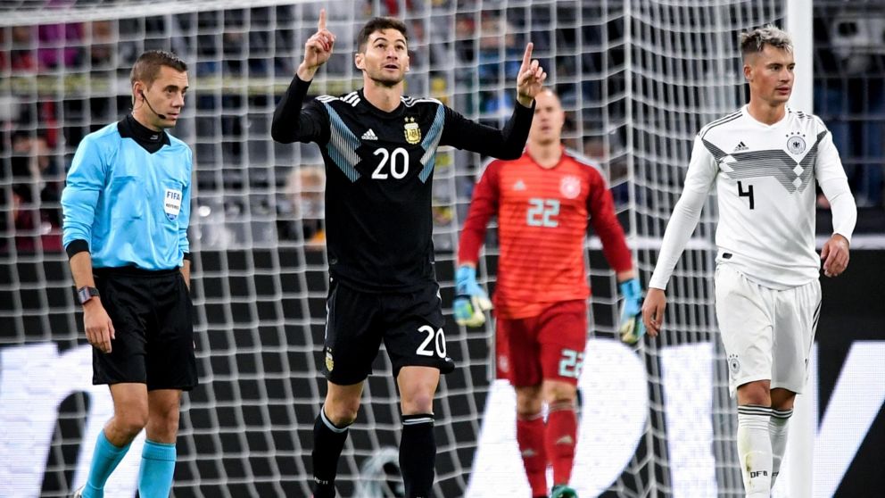 Argentina empató 2 a 2 con Alemania en su primer partido amistoso