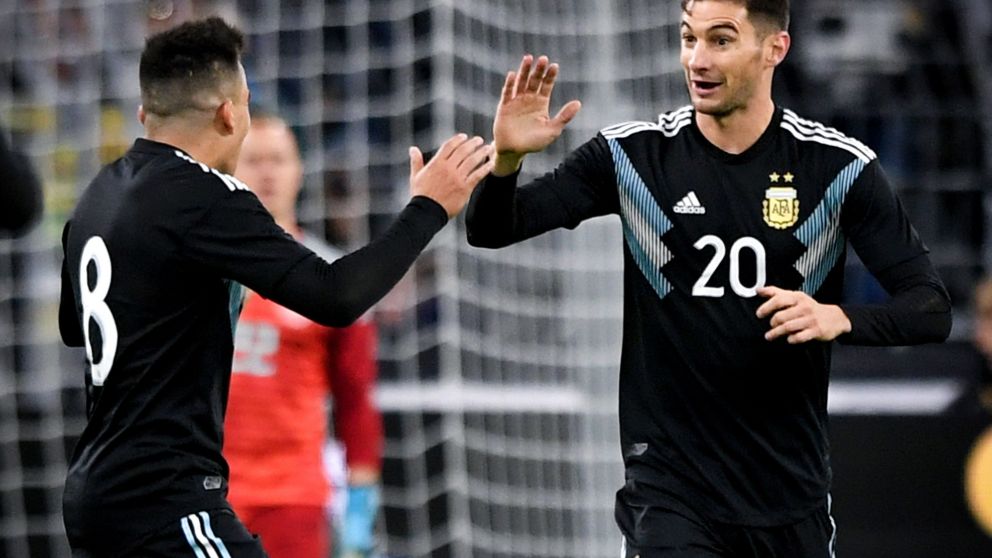 Lucas Alario hizo el gol del descuento de la Argentina ante Alemania