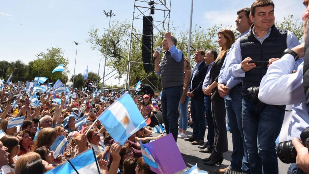 Mauricio Macri en la marcha del "Sí, se puede"