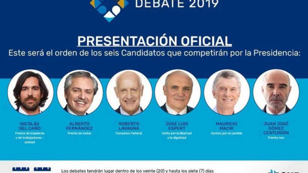 Los seis candidatos presidenciales estarán presentes en ambos debates