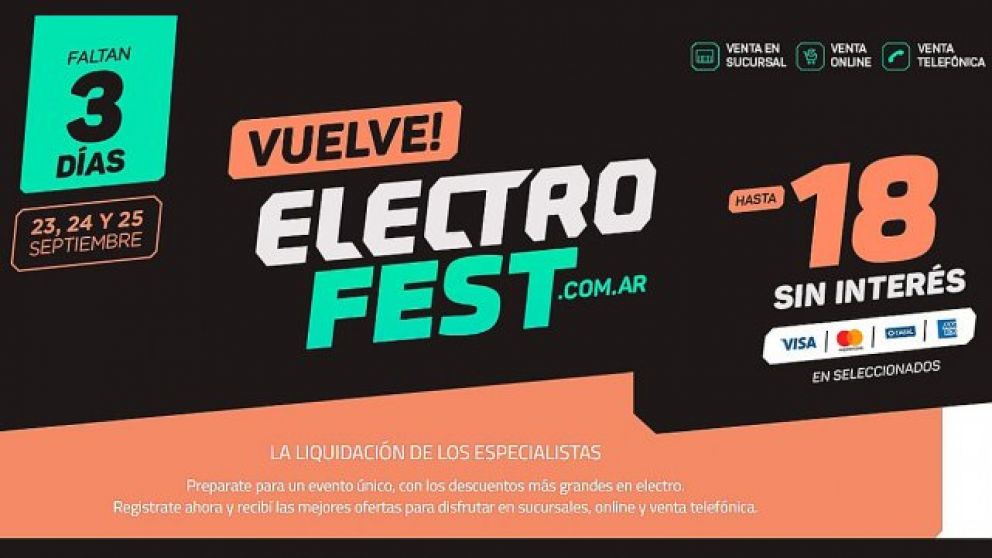 ElectroFest: con descuentos y cuotas sin interés
