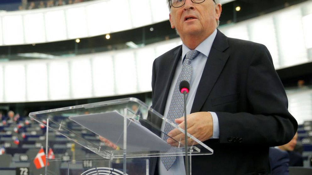 Juncker habló ayer ante el Parlamento europeo