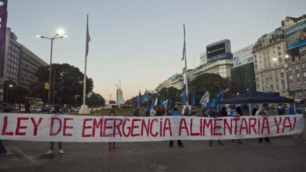 Es la segunda marcha de los movimientos pidiendo la emergencia alimentaria
