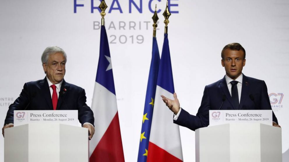 Macron y Piñera anunciaron el plan de ayuda que ofrecerán a Brasil