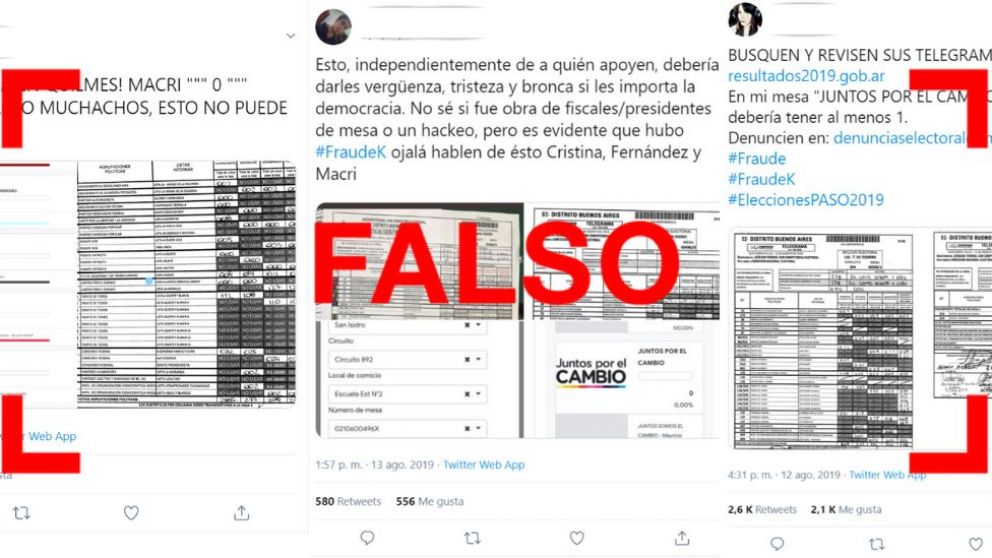 Comenzaron a circular en Twitter varias publicaciones con el hashtag #FraudeK