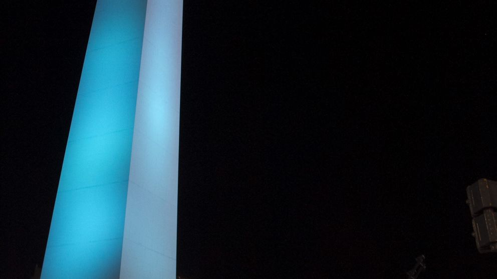 El obelisco, albiceleste
