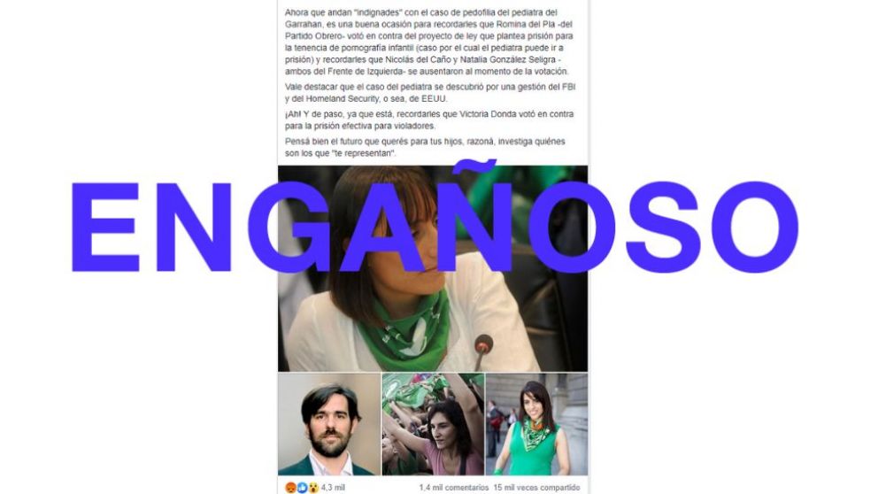 Del Plá no votó en contra, sino que se abstuvo en la votación del proyecto de ley que pena la tenencia de pornografía infantil