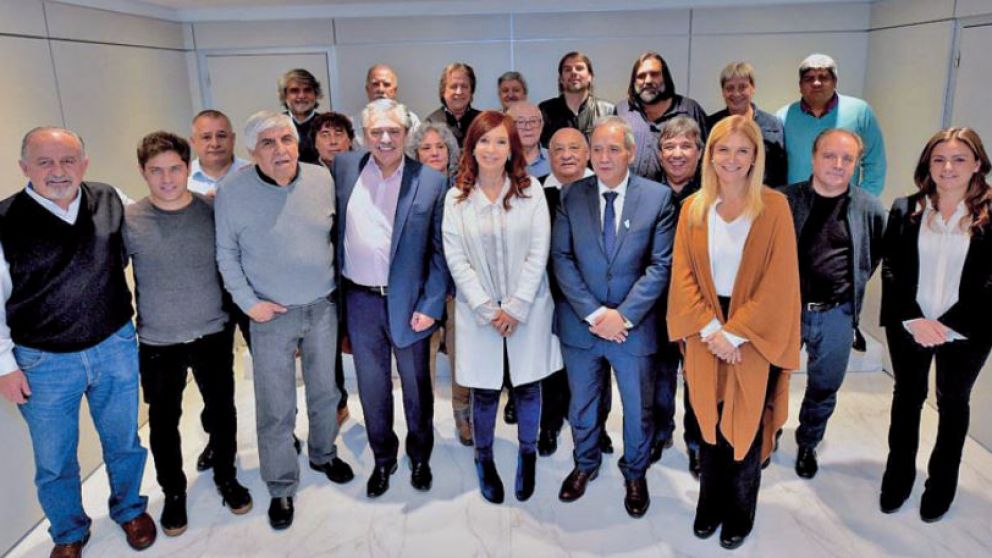 El Frente Sindical recibió a las fórmulas nacional y provincial del peronismo