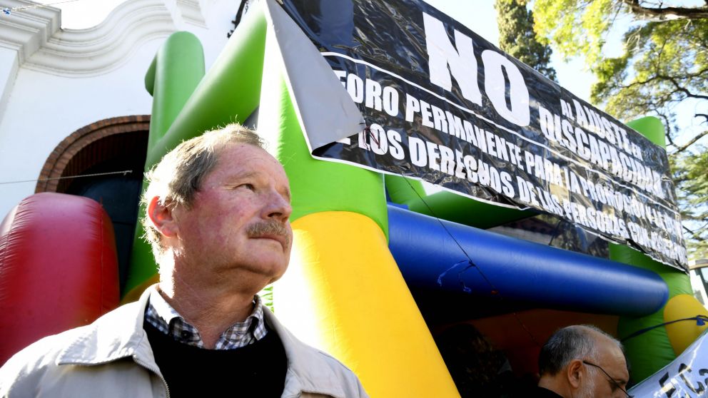 Juan Carr, de Red Solidaria, estuvo en la movilización