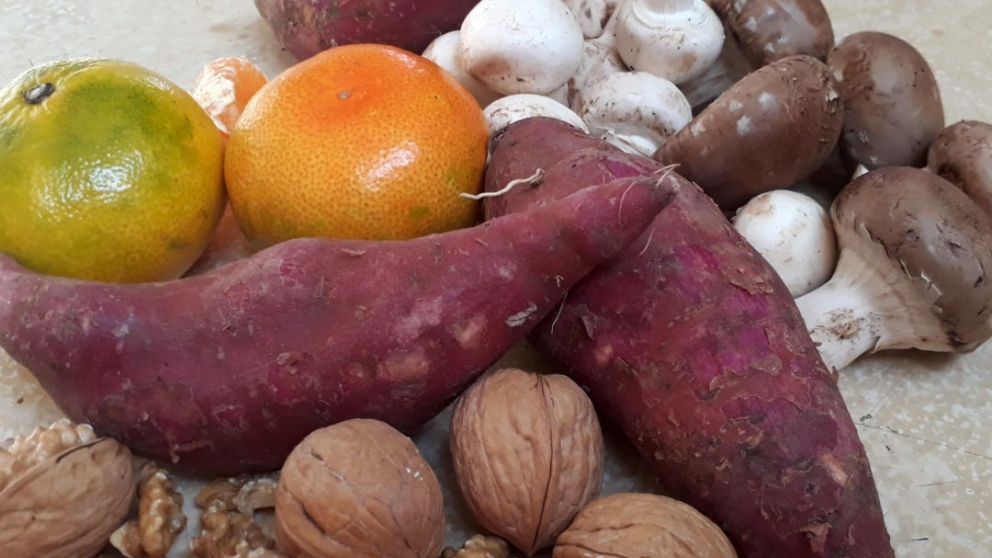 Mandarina, batata, hongos y nueces: protagonistas del otoño